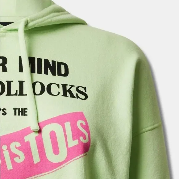 New Sex Pistols Cozy Fleece Crop Hoodie - Picture 2 of 10